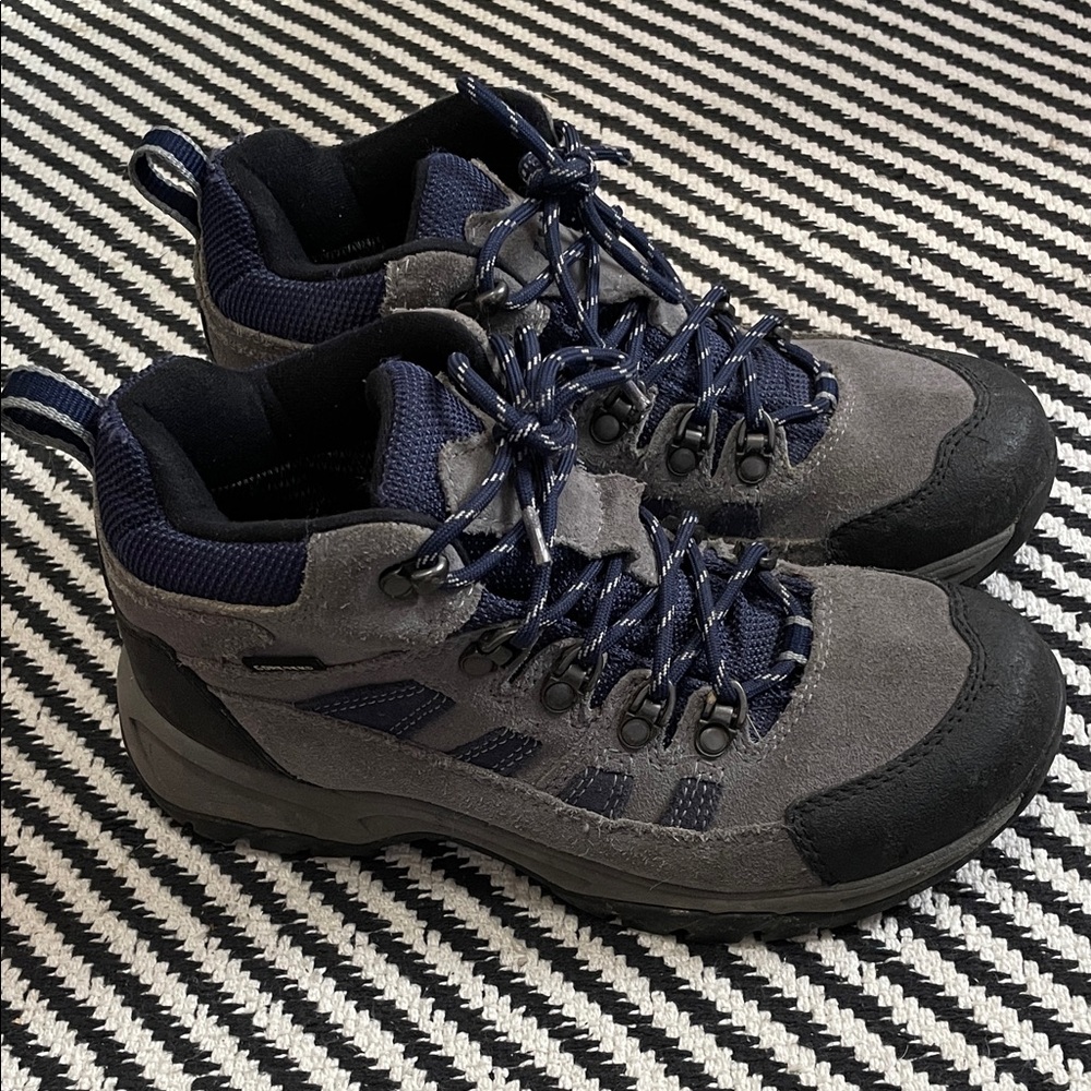 L.L. Bean Kids Gray, Navy and Black Hiking Boots